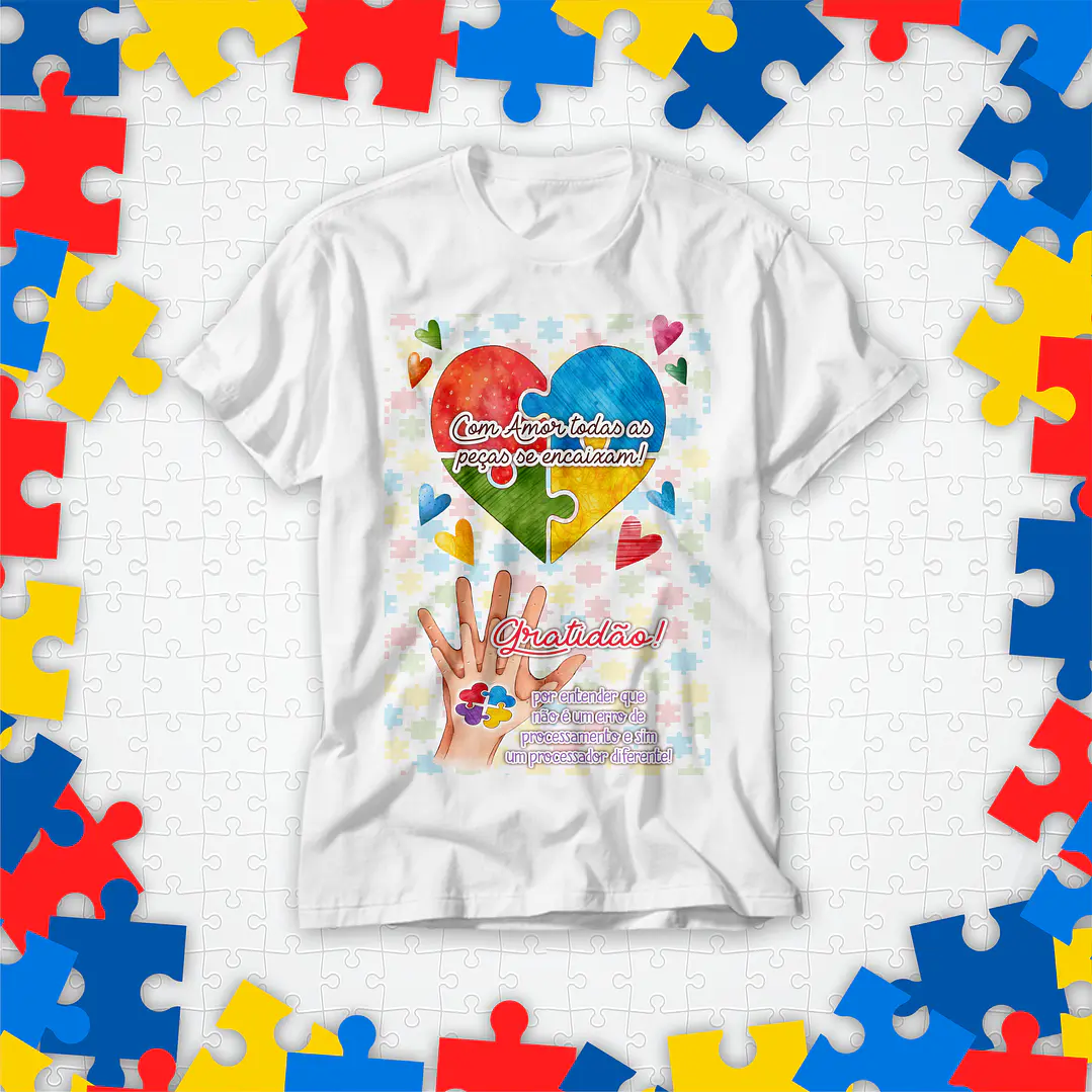20 Artes para Camisa Autismo Arquivo Editavél  14