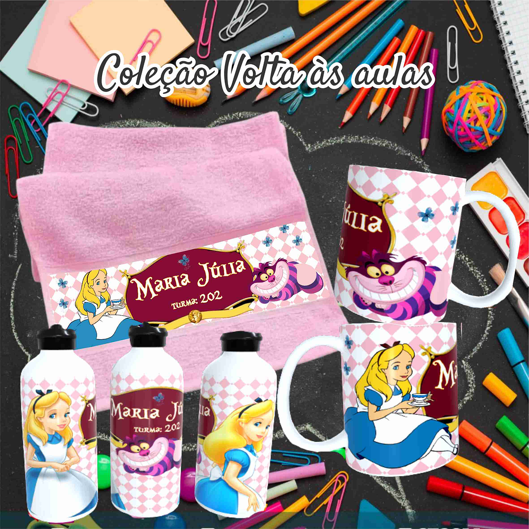 78 Artes para Caneca, Toalinha e Squezee Personagens Disney Volta as Aulas Arquivo Editavél  4