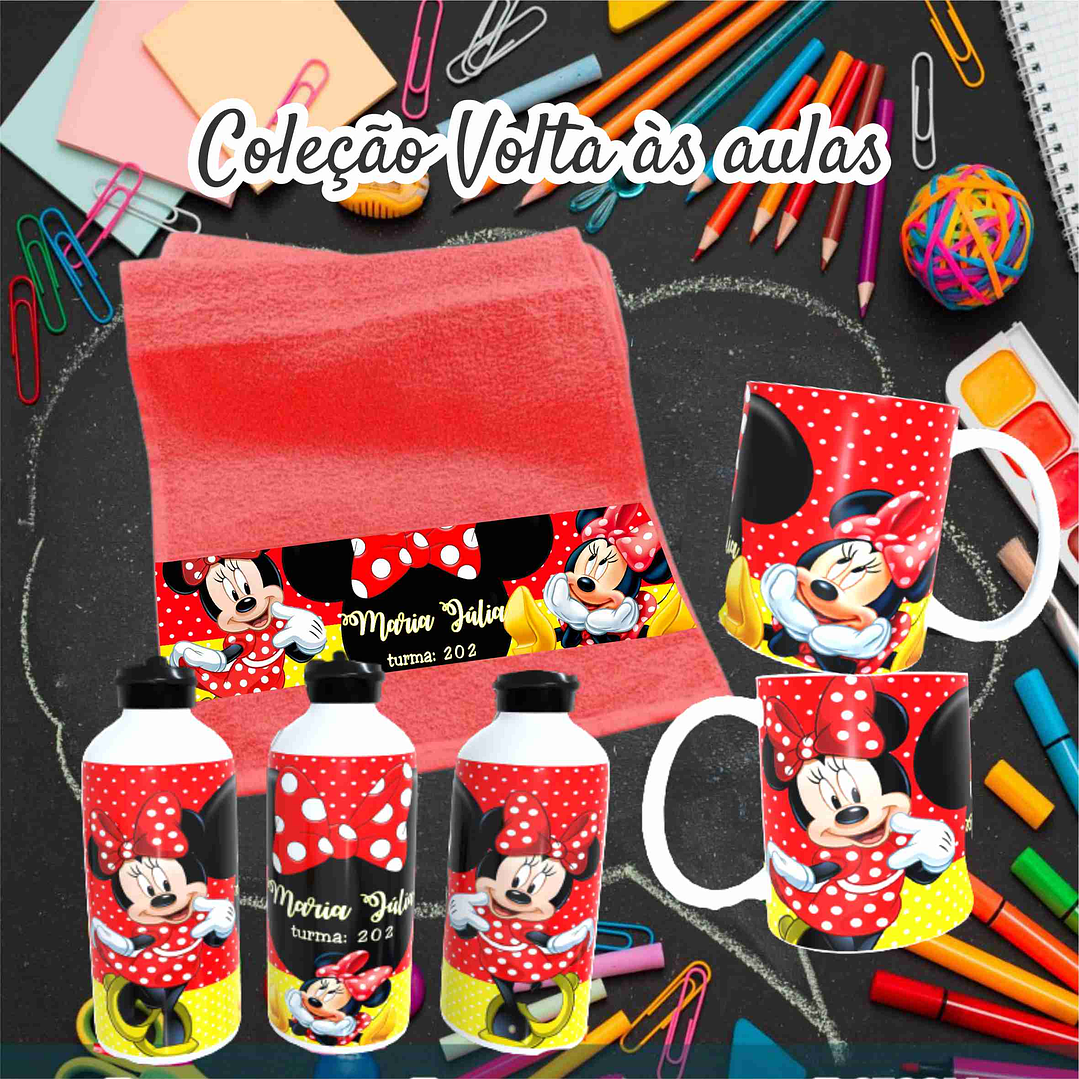 78 Artes para Caneca, Toalinha e Squezee Personagens Disney Volta as Aulas Arquivo Editavél  19