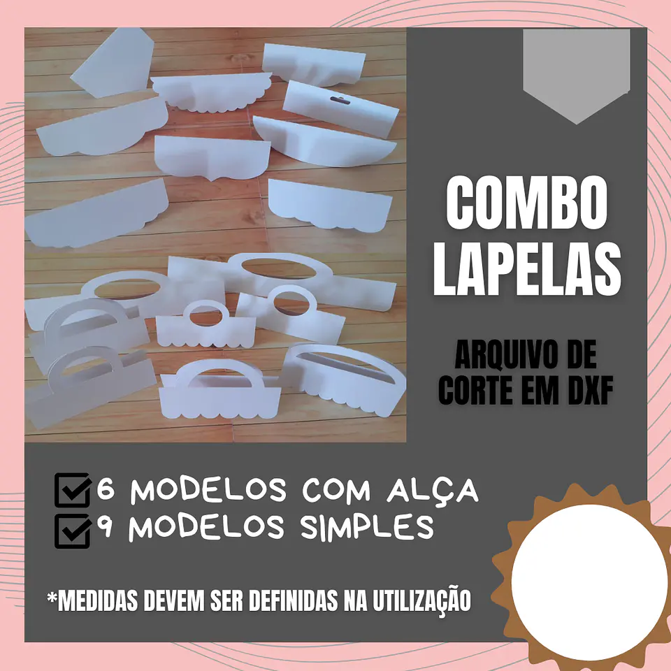 Arquivo de Corte Lapela e Tags em Dxf 2