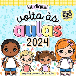 Kit Digital Volta as aulas Completo 2024 Arquivos em Png  