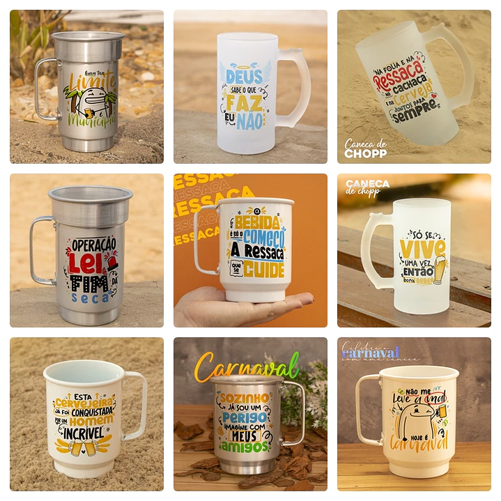 Kit Digital Frases Carnaval Folia Arquivos em Png 2