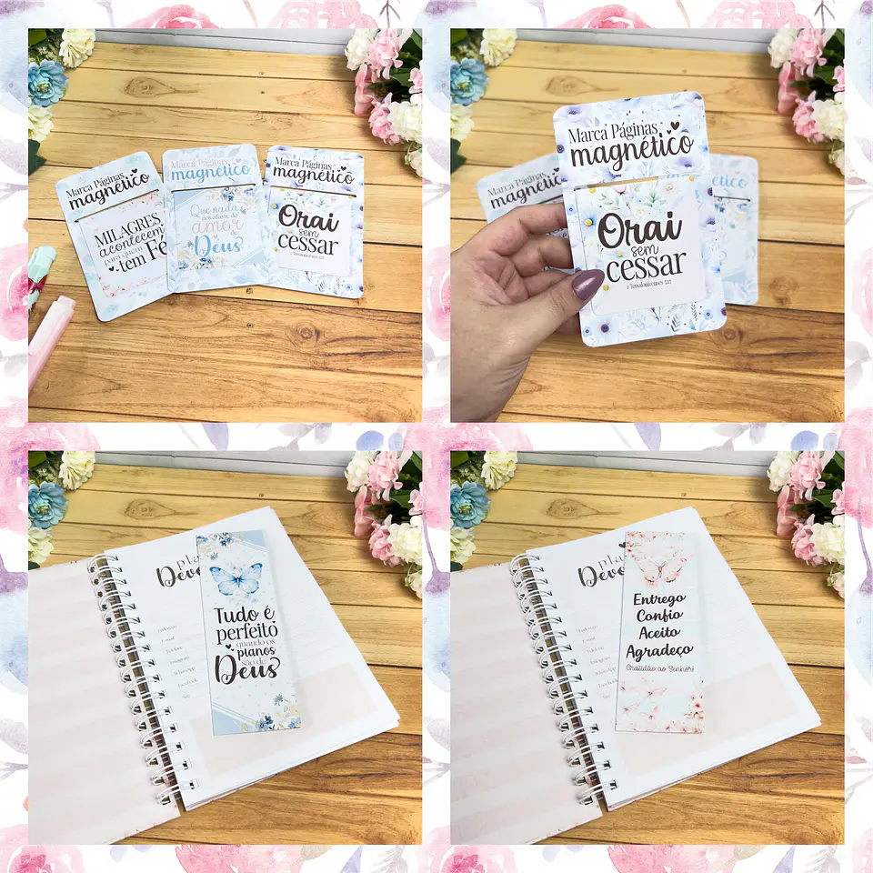 Kit Digital Frases Jardim Fé Religião Arquivos em Png 4