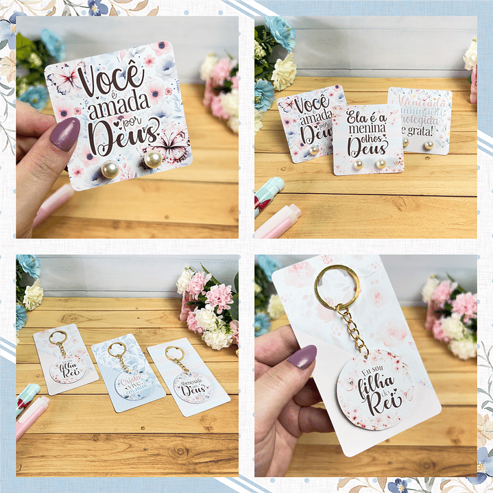 Kit Digital Frases Jardim Fé Religião Arquivos em Png 6