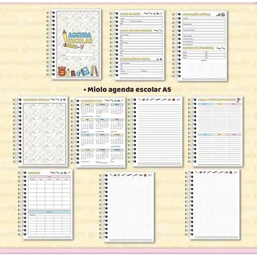 Combo Agendas Mais Kit digital Volta as Aulas Arquivo em Pdf   9