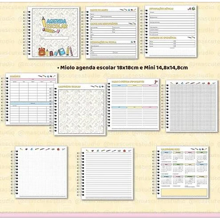 Combo Agendas Mais Kit digital Volta as Aulas Arquivo em Pdf   12
