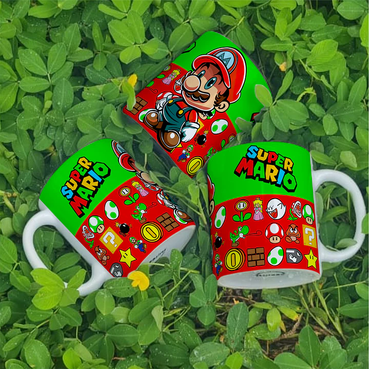 3 Artes para Caneca Super Mario Arquivo Editável 2