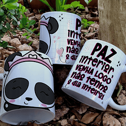 4 Artes para Caneca Panda Sarcástico Arquivo Editável