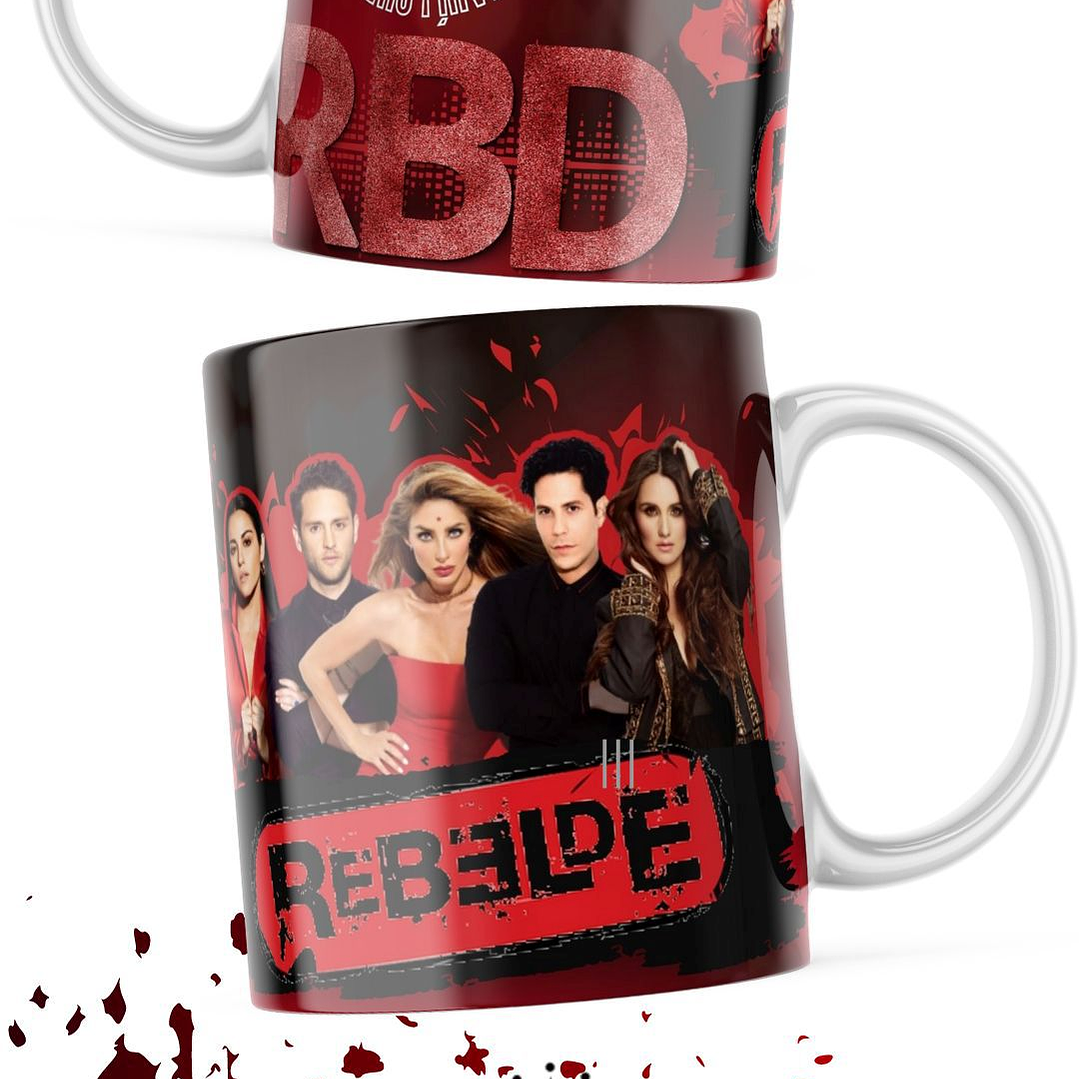 7 Artes para Caneca e Camisa Rebeldes RBD Arquivo em Jpg 2