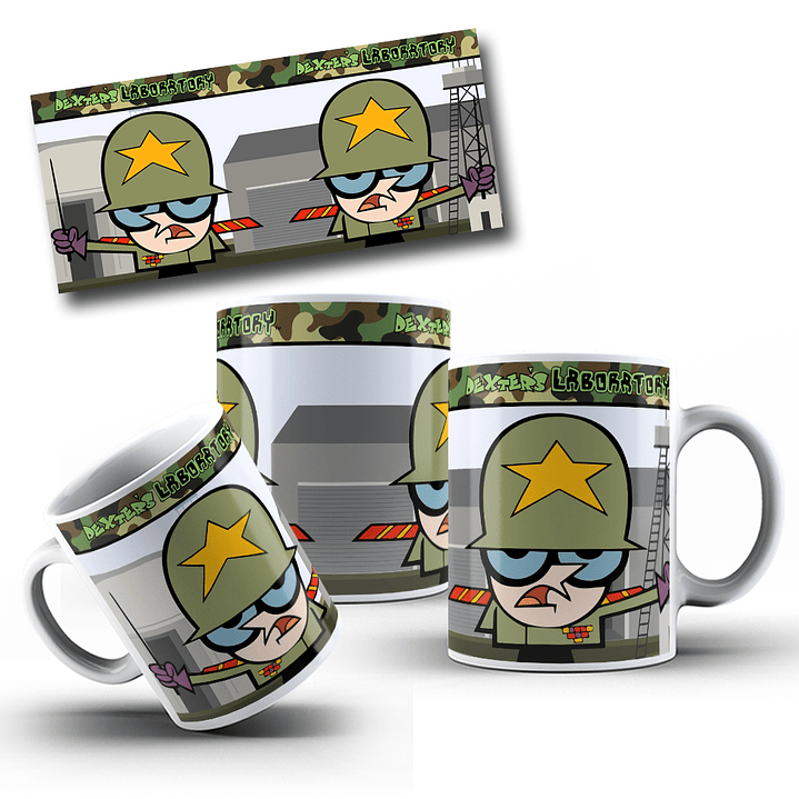 7 Artes para Caneca Laboratório Dexter Arquivo Editável 6