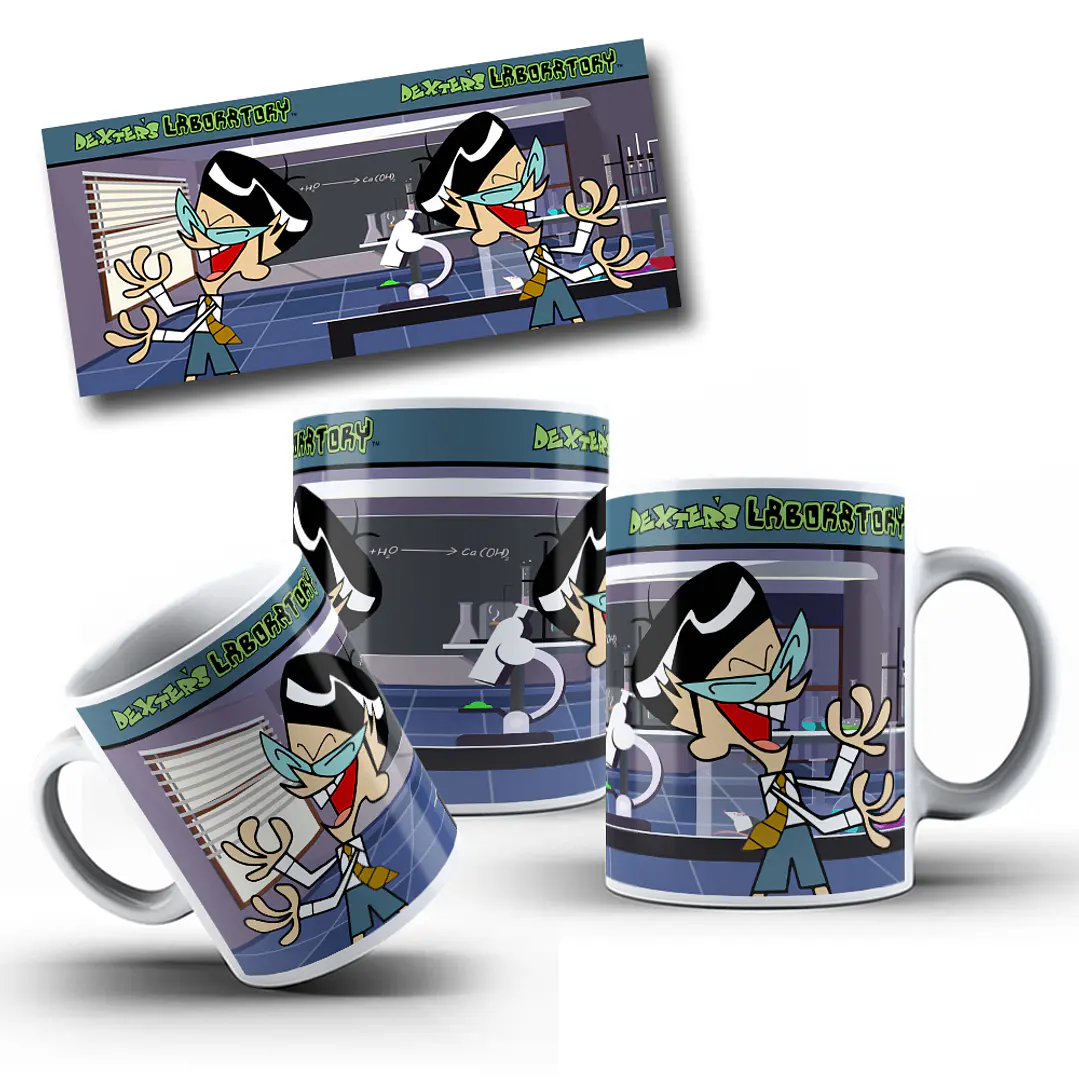 7 Artes para Caneca Laboratório Dexter Arquivo Editável 8