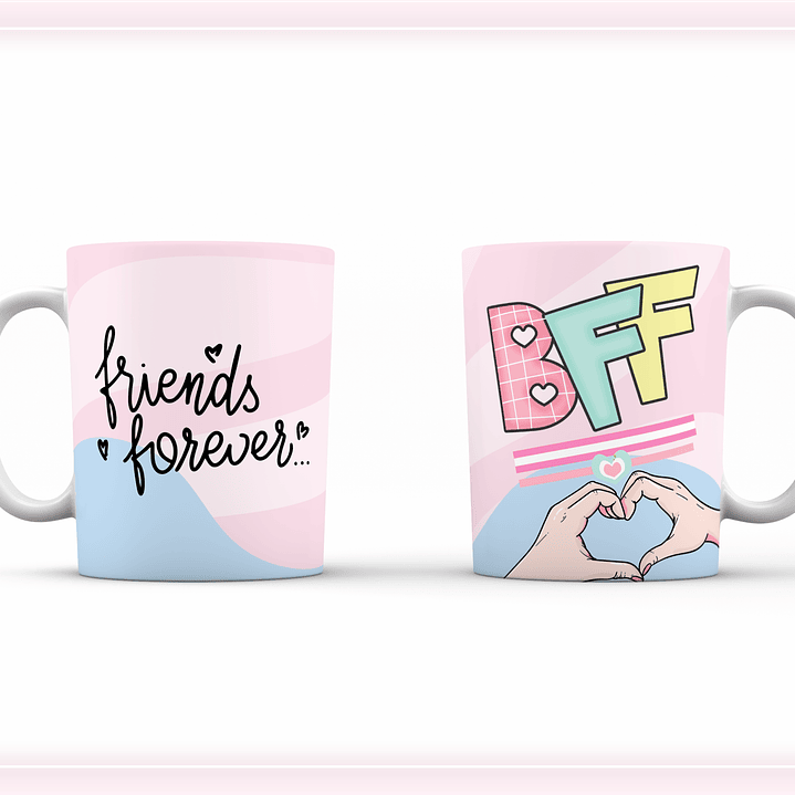 8 Artes para Caneca Amizade Amigas Arquivo Editável  5
