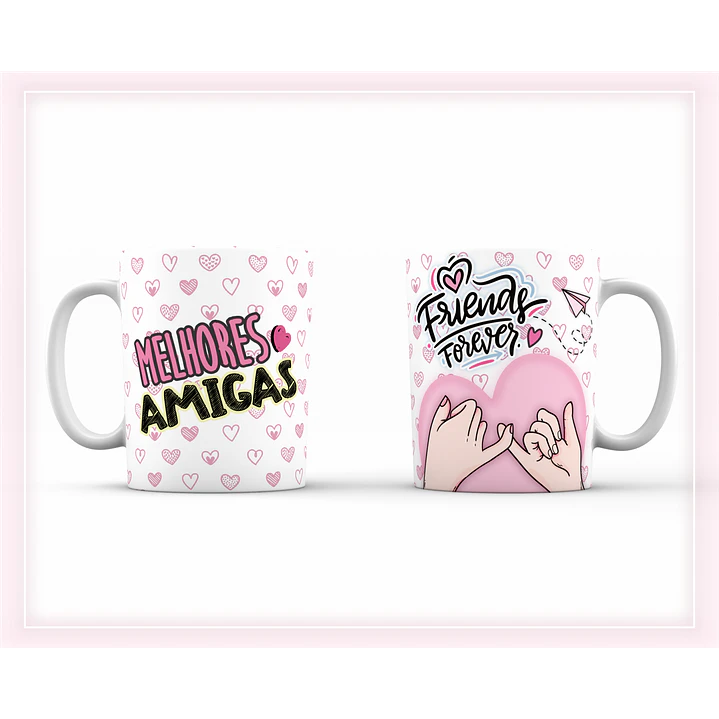 8 Artes para Caneca Amizade Amigas Arquivo Editável  3