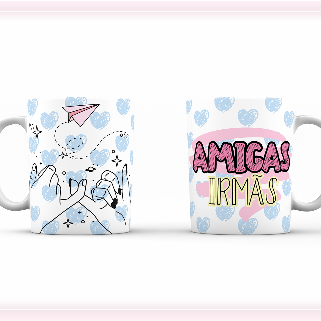 8 Artes para Caneca Amizade Amigas Arquivo Editável  8