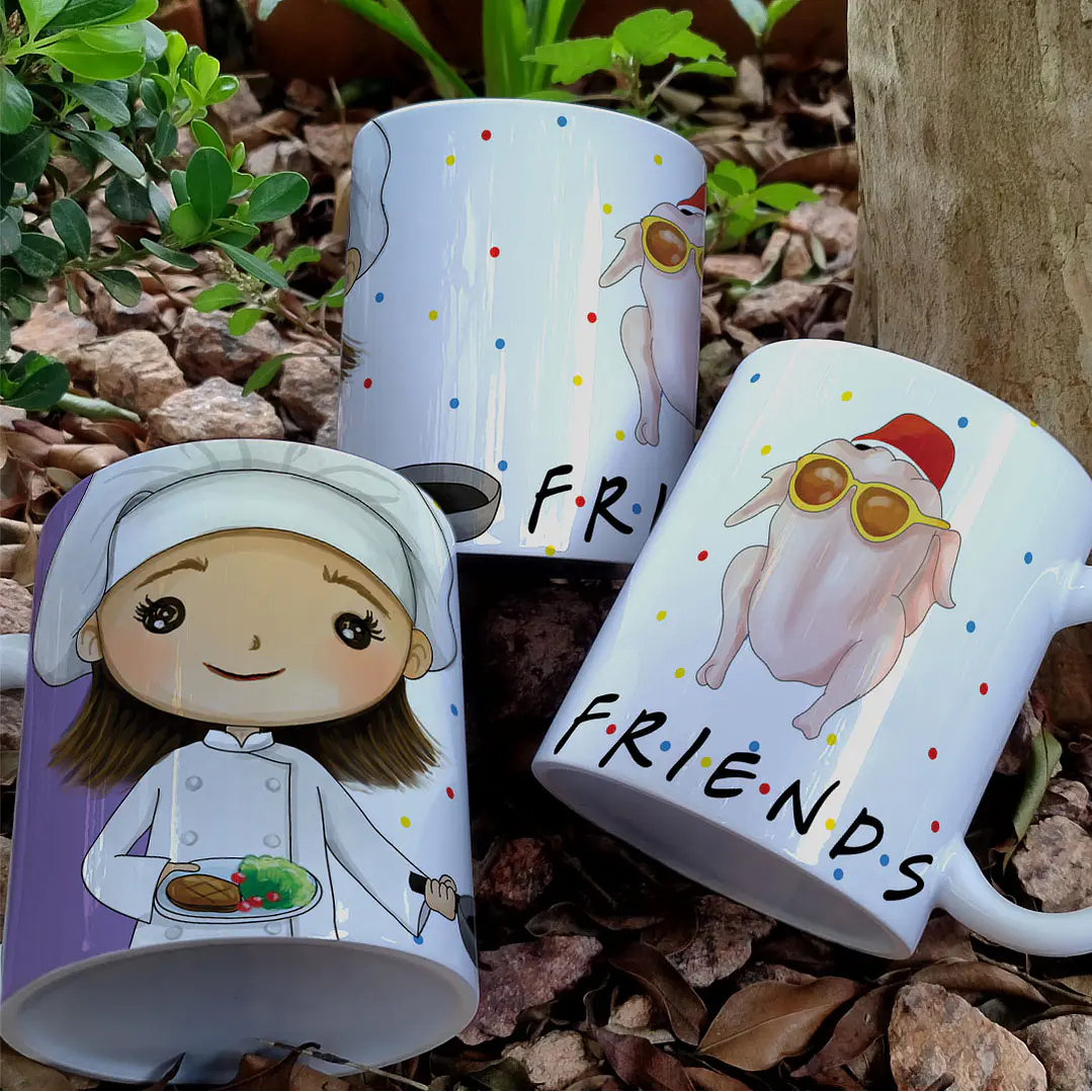 8 Artes para Caneca Friends Personagens Arquivo em Jpg 8