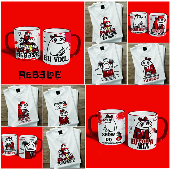 9 Artes para Caneca e Camisa Flork Rebeldes RBD Arquivo em Jpg  1