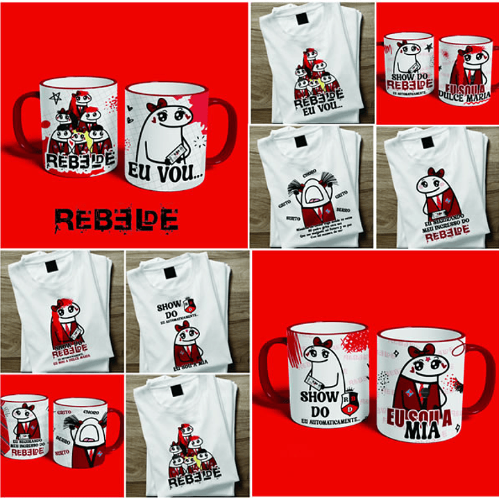 9 Artes para Caneca e Camisa Flork Rebeldes RBD Arquivo em Jpg  1