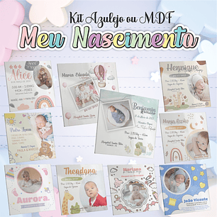 10 Artes para Azulejo Meu Nascimento Arquivo Editável