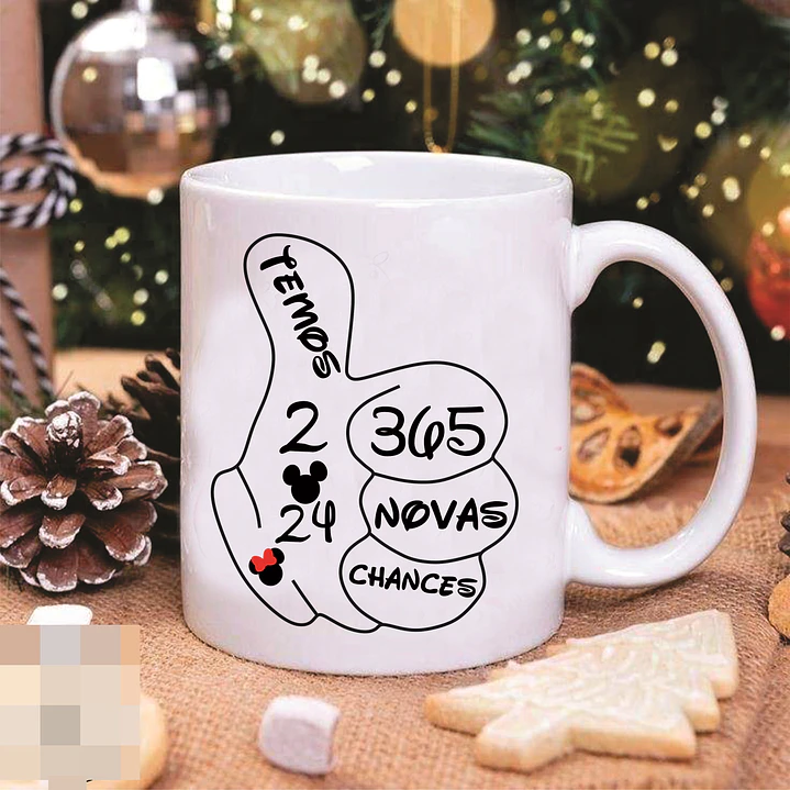 10 Artes para Caneca e Camisa Ano Novo Disney Mickey e Minnie Arquivo Editável 1