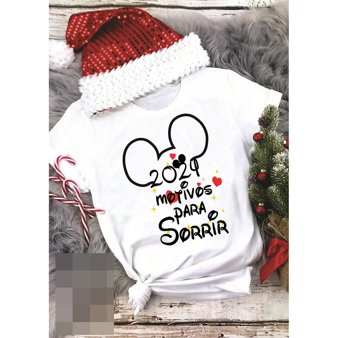 10 Artes para Caneca e Camisa Ano Novo Disney Mickey e Minnie Arquivo Editável 6