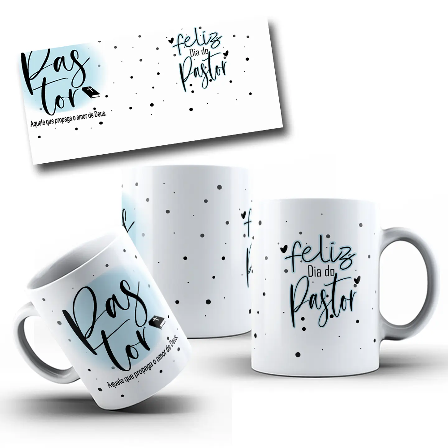 10 Artes para Caneca Pastor e Pastora Igreja Arquivo em Jpg 1