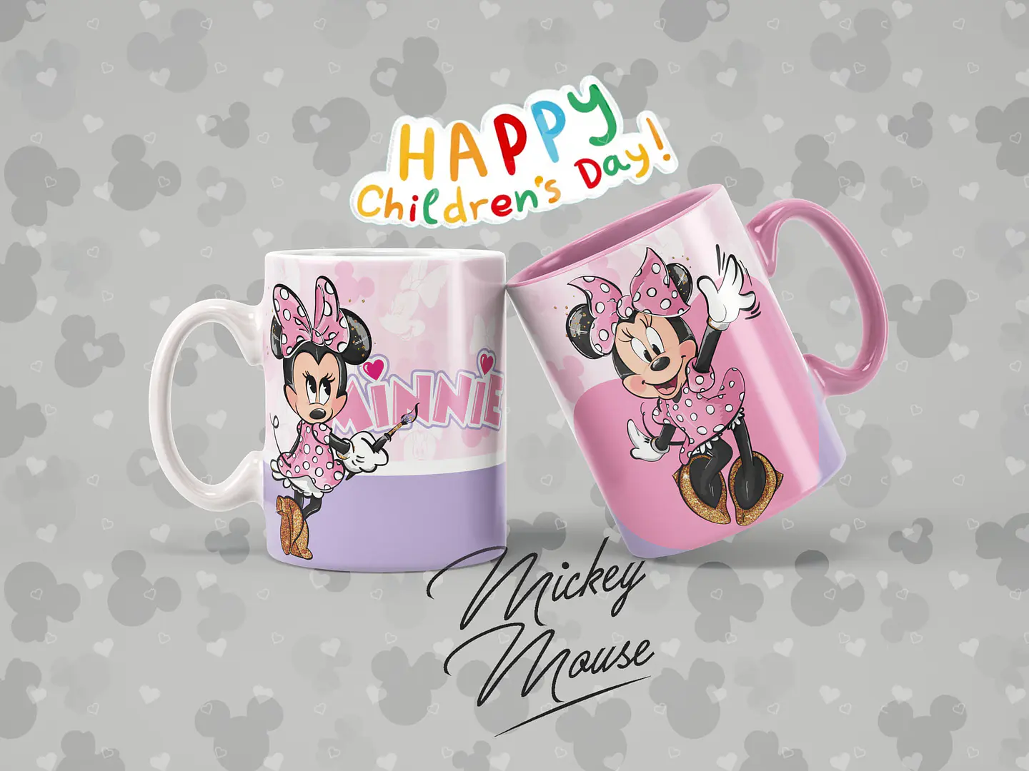 12 Artes para Caneca Disney Mickey Personagens Arquivo em Jpg 6
