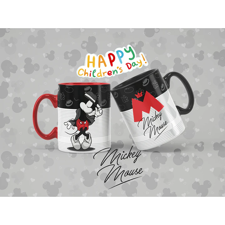 12 Artes para Caneca Disney Mickey Personagens Arquivo em Jpg 3