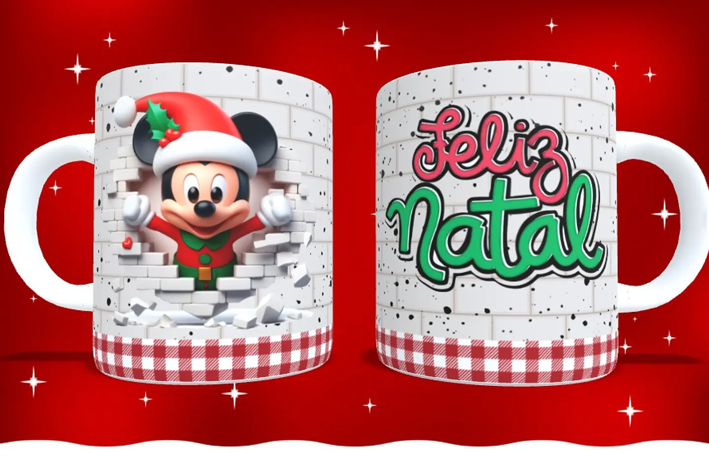 14 Artes para Caneca e Camisa Natal Mickey Arquivo em Png 4