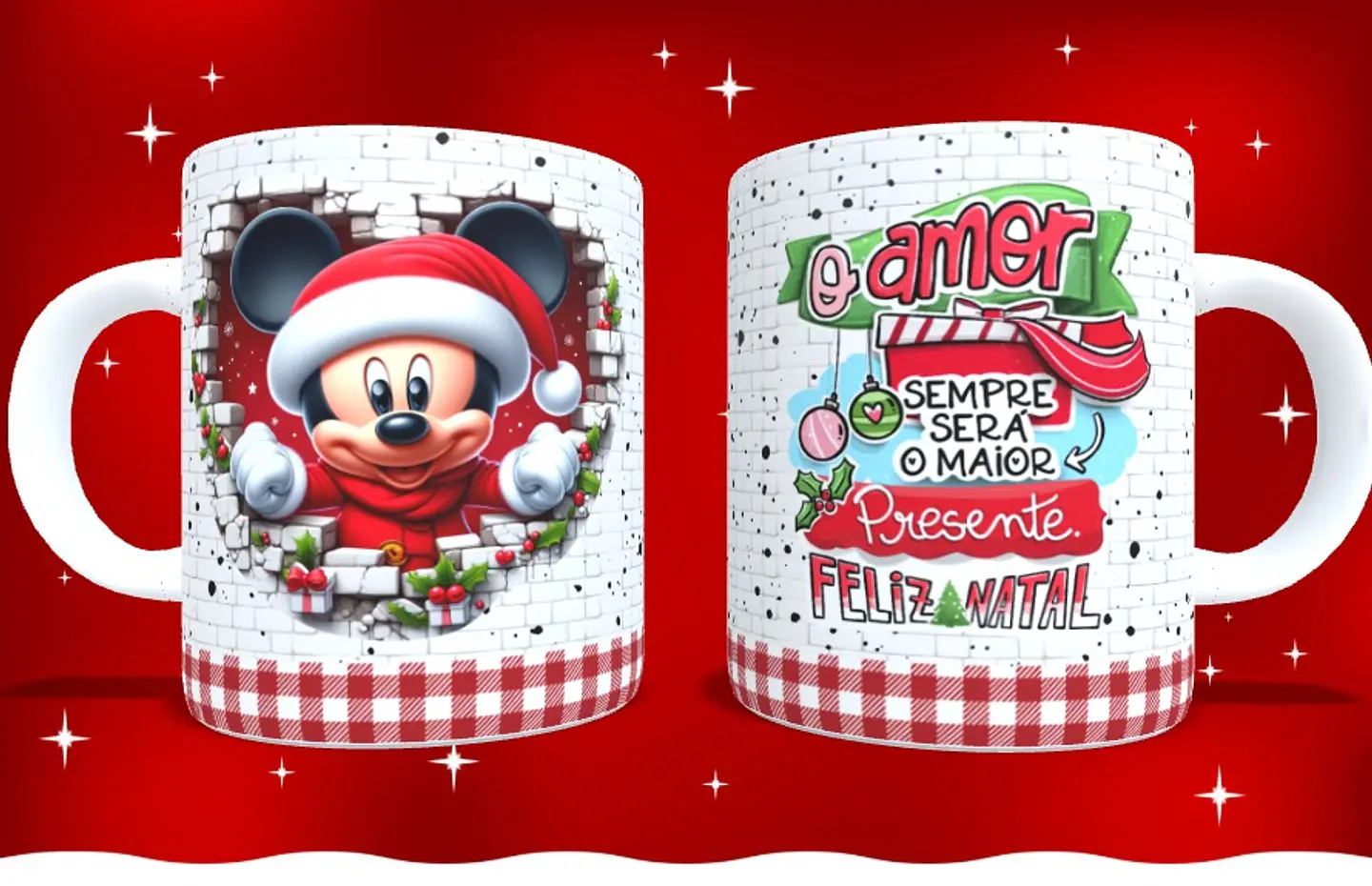 14 Artes para Caneca e Camisa Natal Mickey Arquivo em Png 5