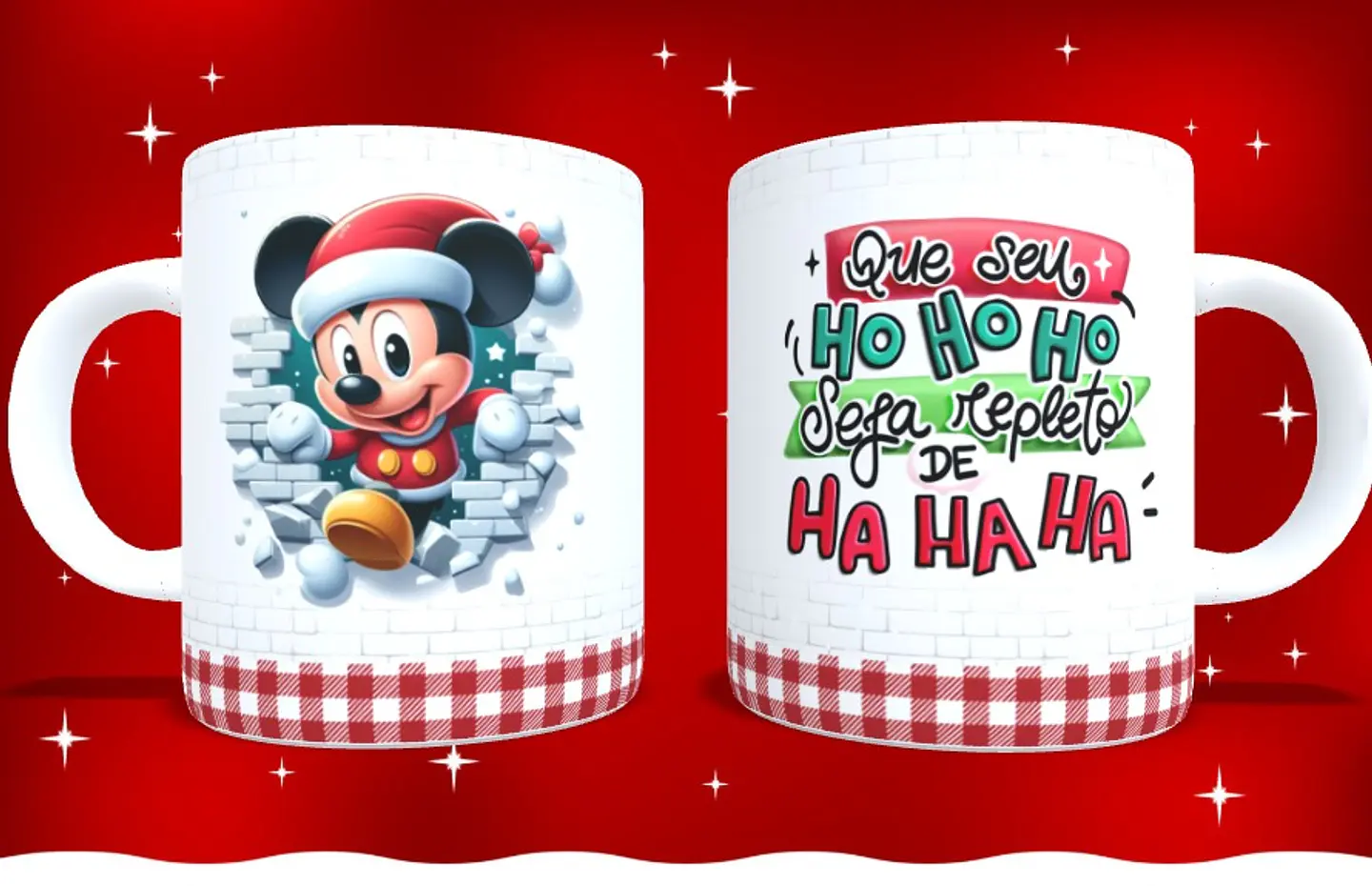 14 Artes para Caneca e Camisa Natal Mickey Arquivo em Png 6