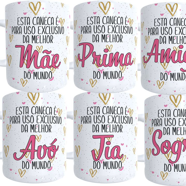 15 Artes para Caneca Família Arquivo em Jpg 1