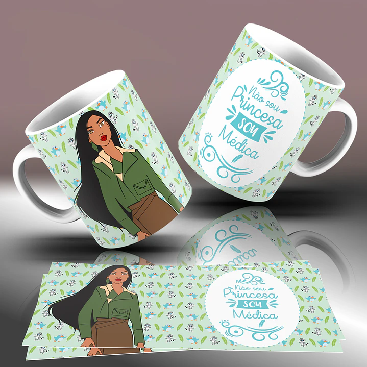 15 Artes para Caneca Princesas da Disney Arquivo Editável 10