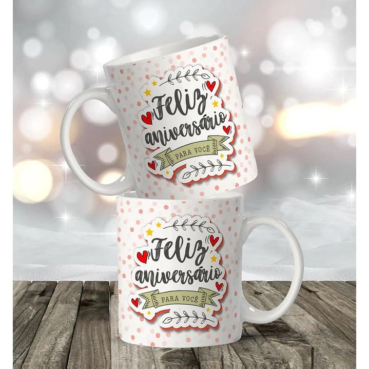 16 Artes para Caneca Aniversário Arquivo Editável  2