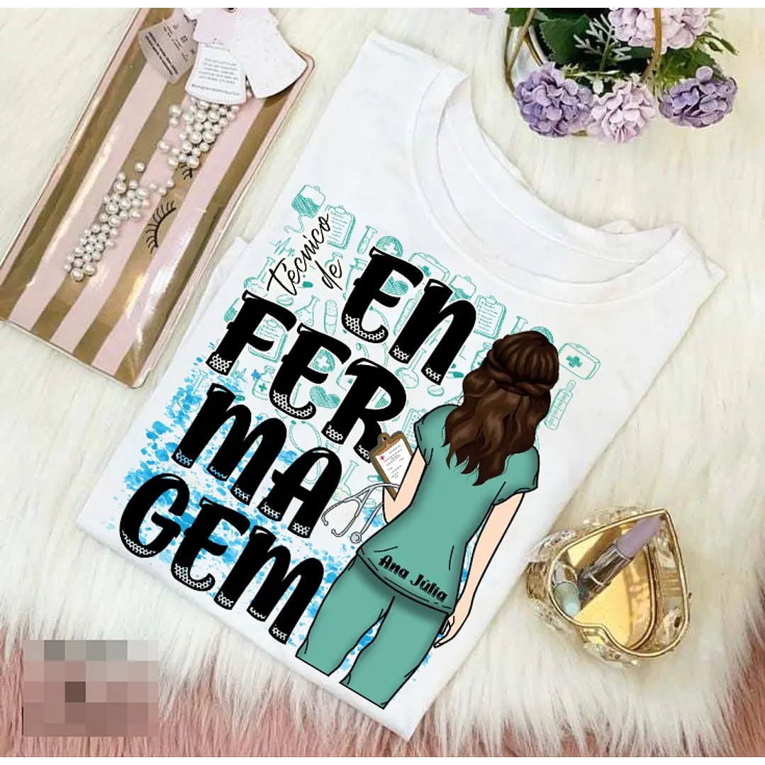 16 Artes para Caneca e Camisa Enfermagem Arquivo Editável 2