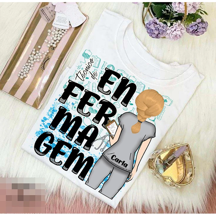 16 Artes para Caneca e Camisa Enfermagem Arquivo Editável 3