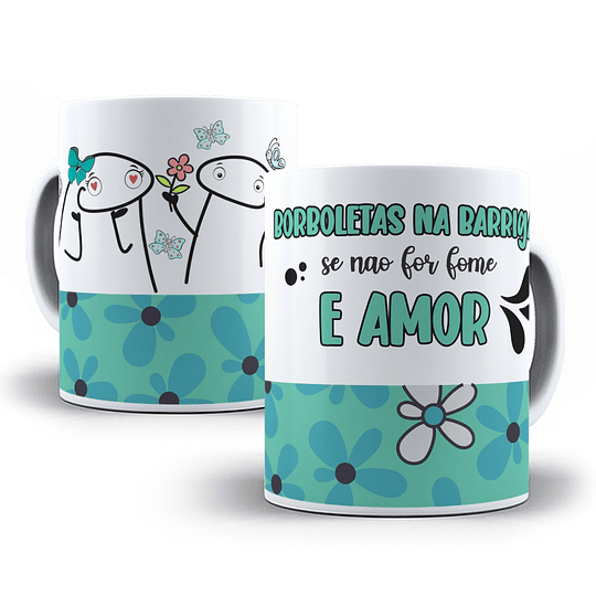 16 Artes para Caneca Flork Dia dos Namorados Arquivo Editável 