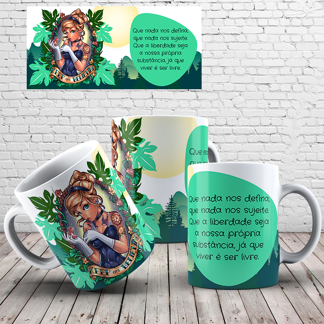 20 Artes para Caneca e Almofada Princesas Arquivo em Jpg 3