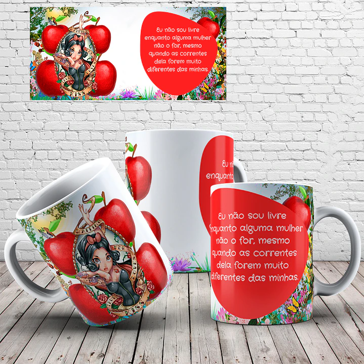20 Artes para Caneca e Almofada Princesas Arquivo em Jpg 5