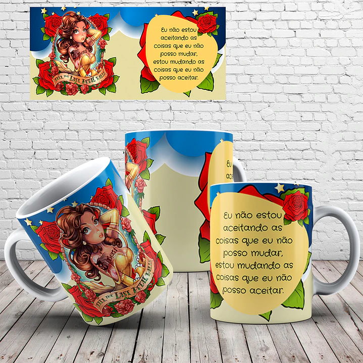 20 Artes para Caneca e Almofada Princesas Arquivo em Jpg 9