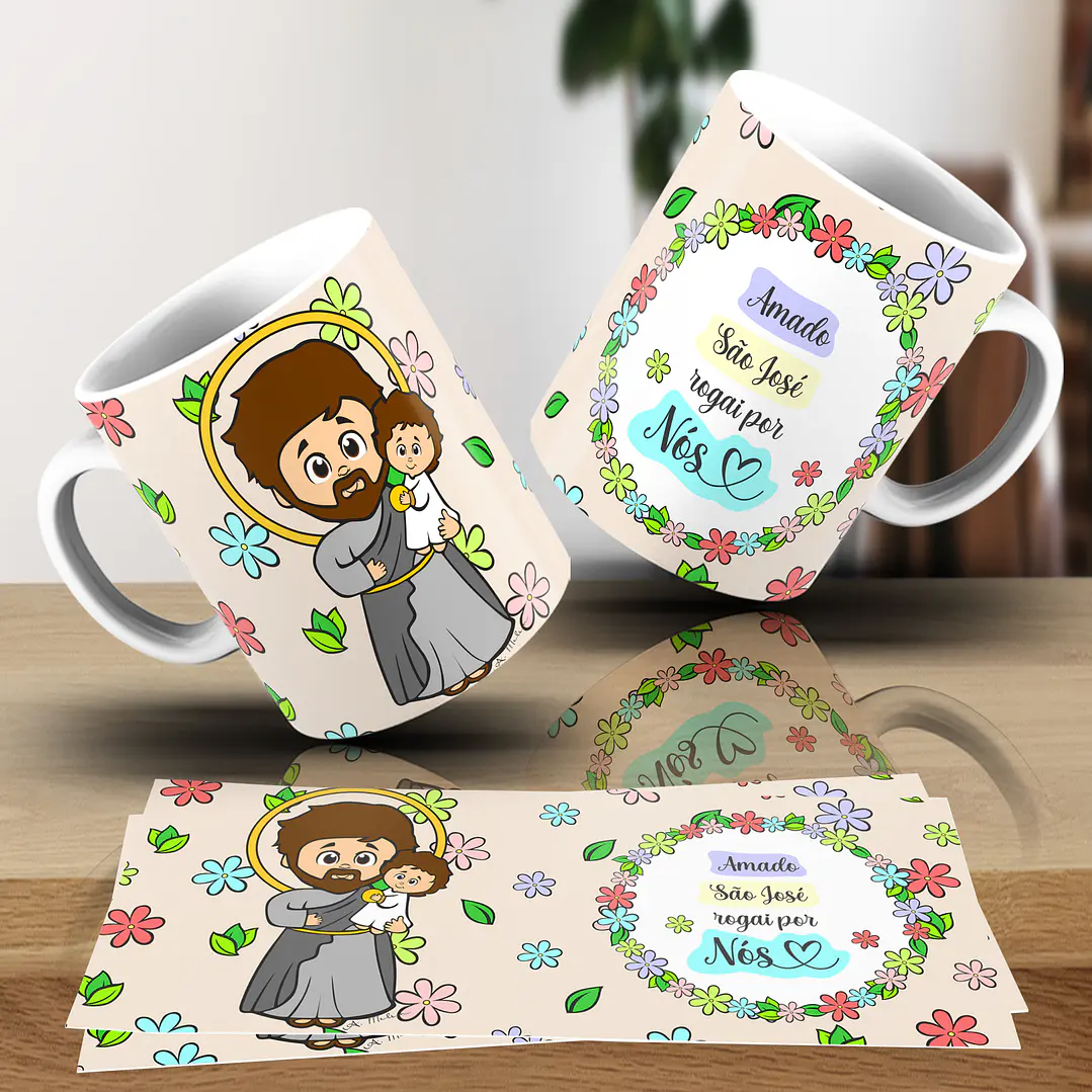 20 Artes para Caneca Santinhos Religião Arquivo em Jpg 10