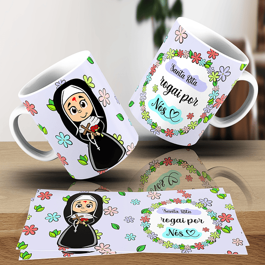 20 Artes para Caneca Santinhos Religião Arquivo em Jpg