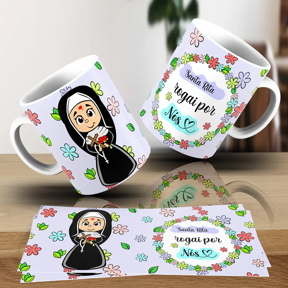 20 Artes para Caneca Santinhos Religião Arquivo em Jpg 15