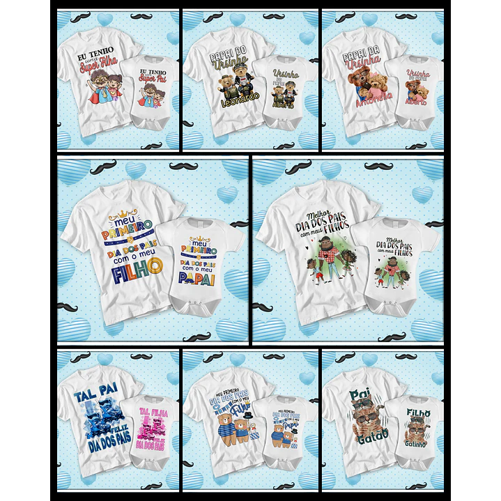 27 Artes para Camisa Tal pai Tal Filho Dia dos Pais Arquivo em Jpg 1