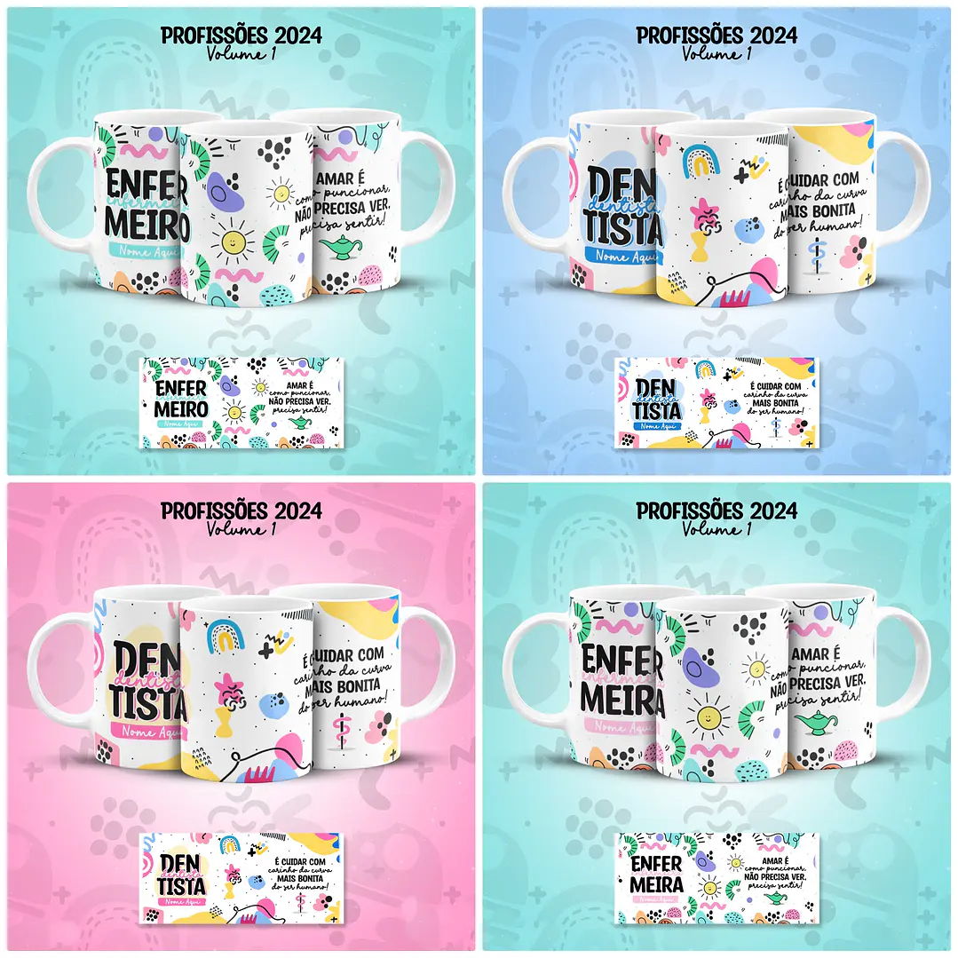 29 Artes para Caneca Profissões Arquivo em Jpg 2