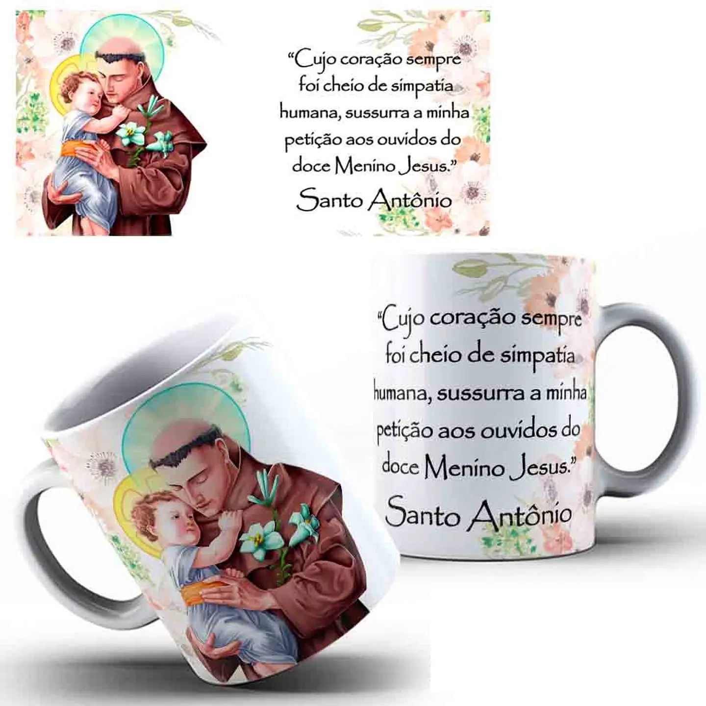 35 Artes para Caneca Santinhos Catolicos com Oração Arquivo Editável 9