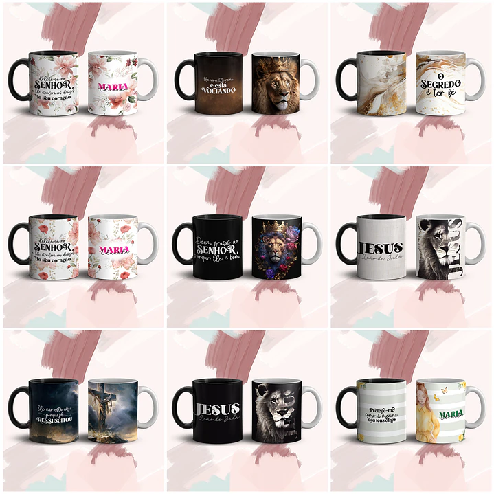 45 Artes para Caneca Frases Gospel Arquivo em Jpg  1