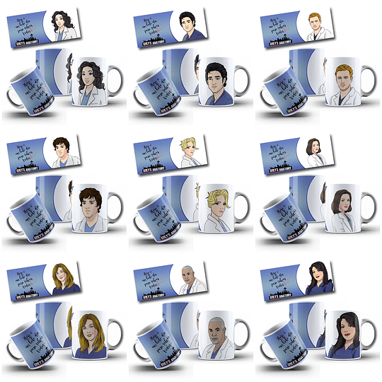 47 Artes para Caneca Greys Anatomy Arquivo em Jpg 