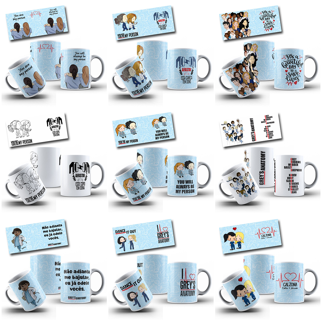 47 Artes para Caneca Greys Anatomy Arquivo em Jpg  3