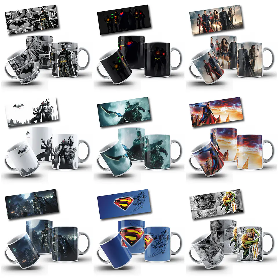 50 Artes para Caneca Super Heróis Arquivo em Jpg 2