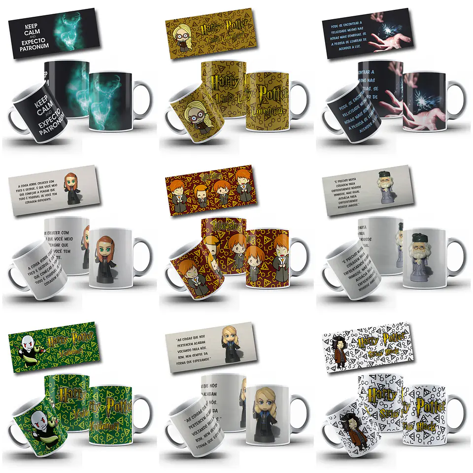 65 Artes para Caneca Harry Potter Arquivo Editável  5